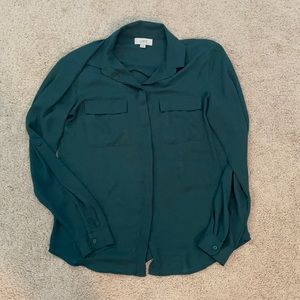 Dark green Loft button-up utility shirt